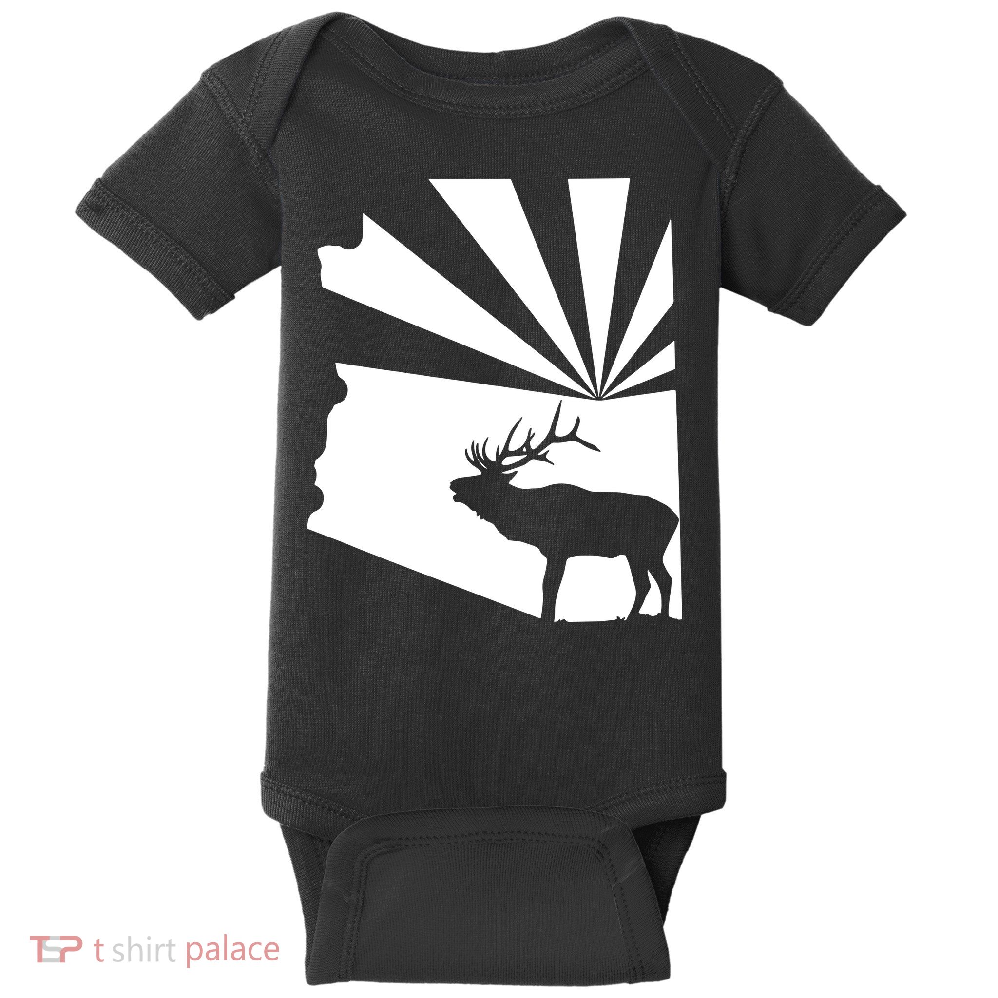 Arizona State Elk Hunting Baby Bodysuit