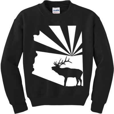 Arizona State Elk Hunting Kids Sweatshirt