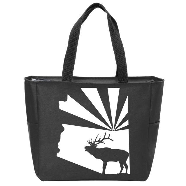 Arizona State Elk Hunting Zip Tote Bag