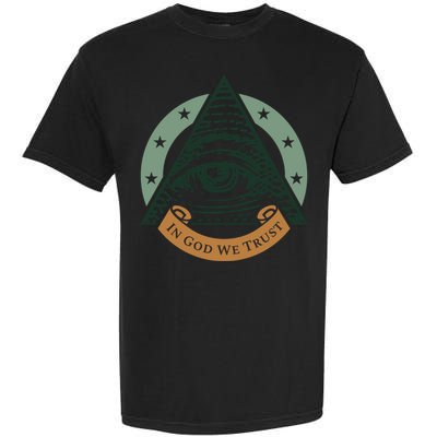 All Seeing Eye Providence In God We Trust Gift Garment-Dyed Heavyweight T-Shirt