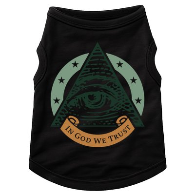 All Seeing Eye Providence In God We Trust Gift Doggie Tank