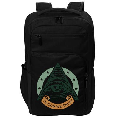 All Seeing Eye Providence In God We Trust Gift Impact Tech Backpack