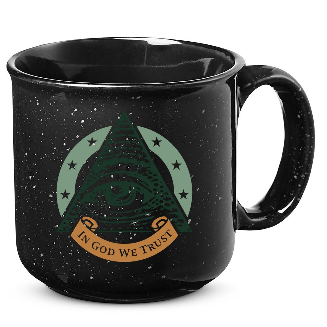 All Seeing Eye Providence In God We Trust Gift 15oz Campfire Ceramic Mug