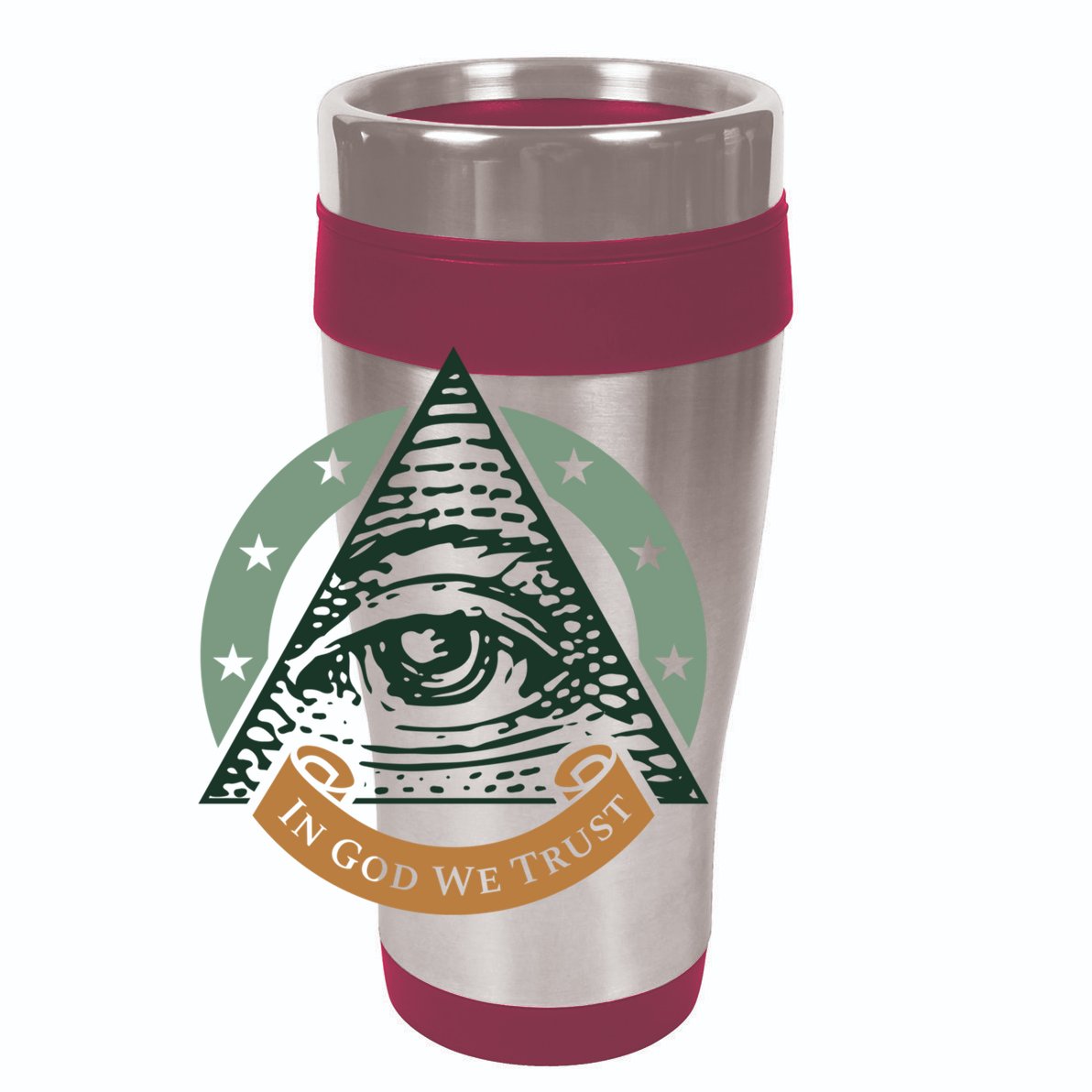 All Seeing Eye Providence In God We Trust Gift 12oz Stainless Steel Coffee Mug