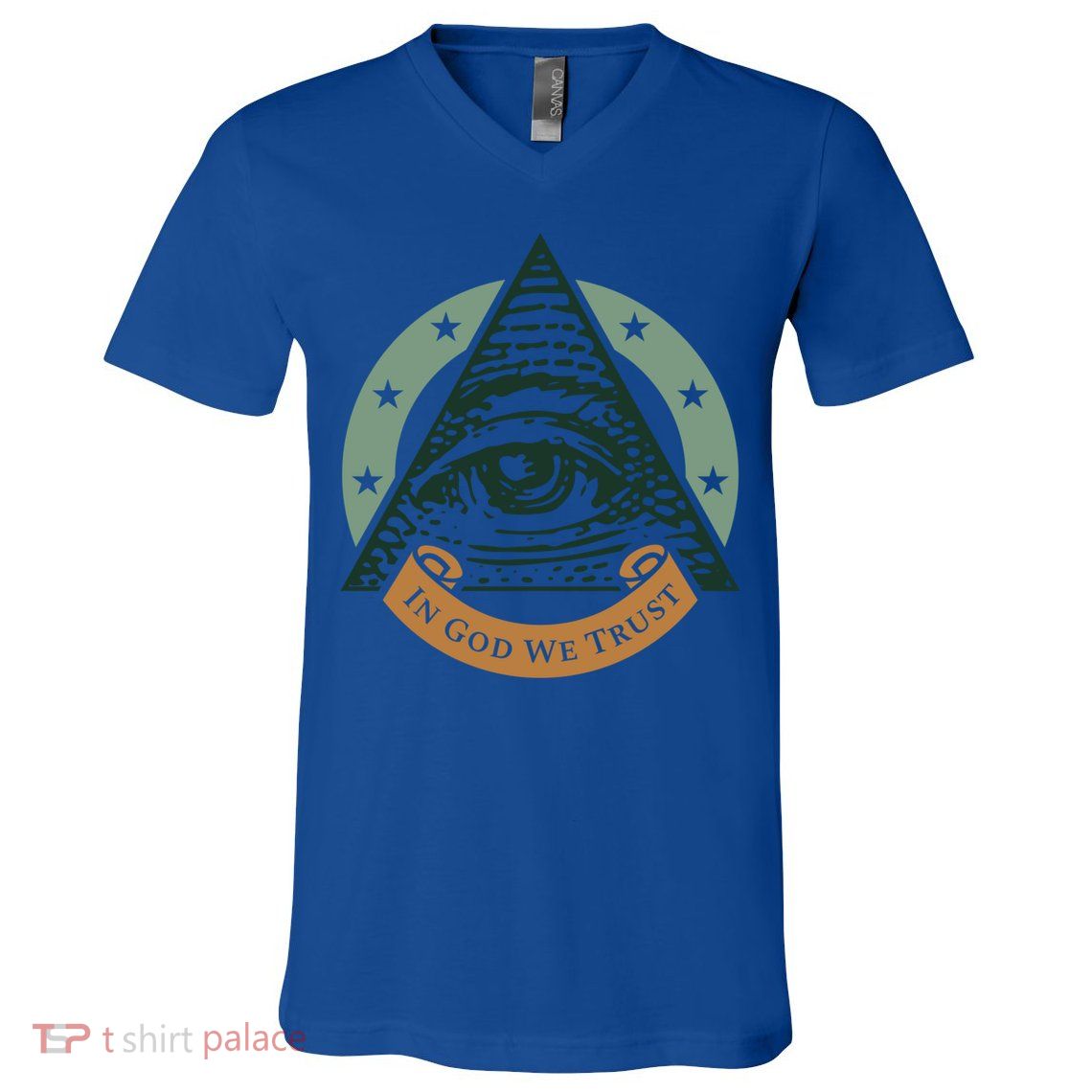 All Seeing Eye Providence In God We Trust Gift V-Neck T-Shirt