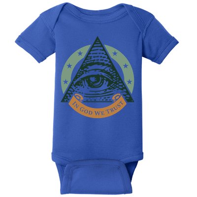 All Seeing Eye Providence In God We Trust Gift Baby Bodysuit