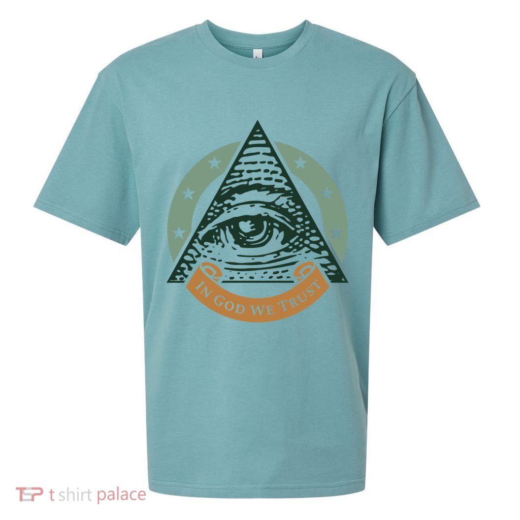 All Seeing Eye Providence In God We Trust Gift Sueded Cloud Jersey T-Shirt