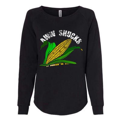 Aww Shucks Funny Farmer Corn Lover Market Festival Gift Womens California Wash Sweatshirt