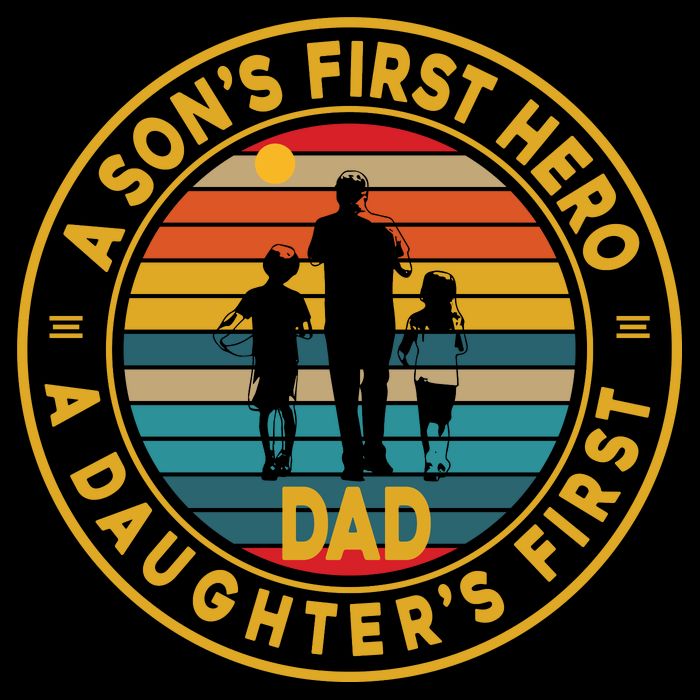 A Sons First Hero A Daughters First Love Fathers Day Impact Tech Backpack
