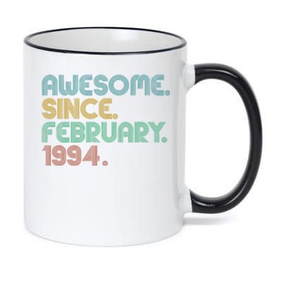 Awesome Since February 1994 30th Birthday 11oz Black Color Changing Mug