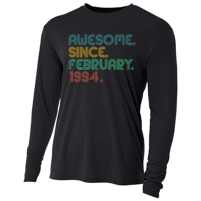 Awesome Since February 1994 30th Birthday Cooling Performance Long Sleeve Crew