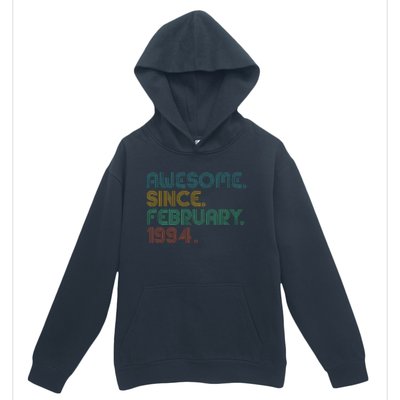 Awesome Since February 1994 30th Birthday Urban Pullover Hoodie