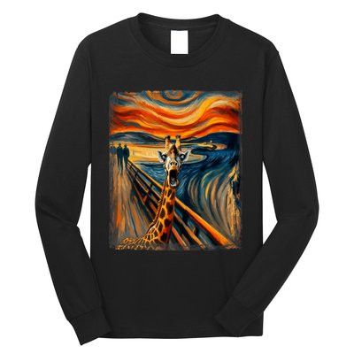 Artsy Scream For Giraffe Lovers Artistic Giraffe Long Sleeve Shirt