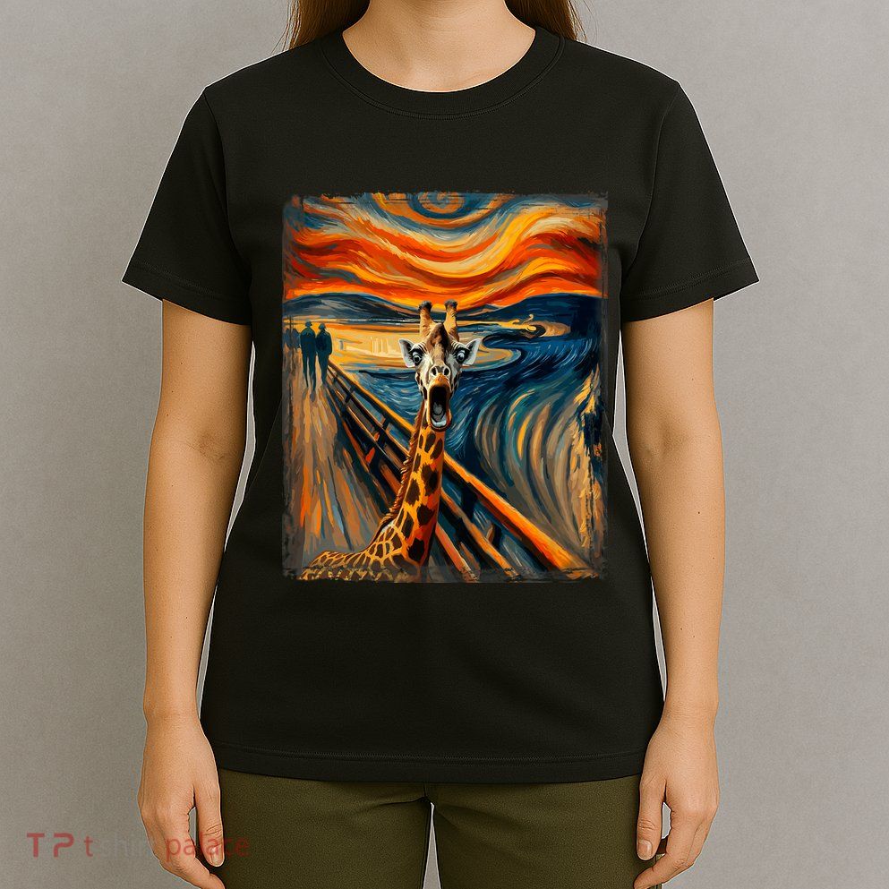 Artsy Scream For Giraffe Lovers Artistic Giraffe T-Shirt