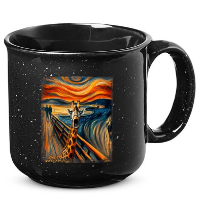 Artsy Scream For Giraffe Lovers Artistic Giraffe 15oz Campfire Ceramic Mug