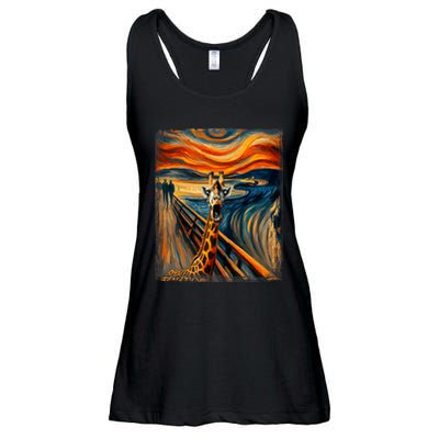 Artsy Scream For Giraffe Lovers Artistic Giraffe Ladies Essential Flowy Tank