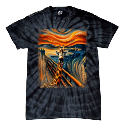 Artsy Scream For Giraffe Lovers Artistic Giraffe Tie-Dye T-Shirt