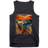 Artsy Scream For Giraffe Lovers Artistic Giraffe Tank Top