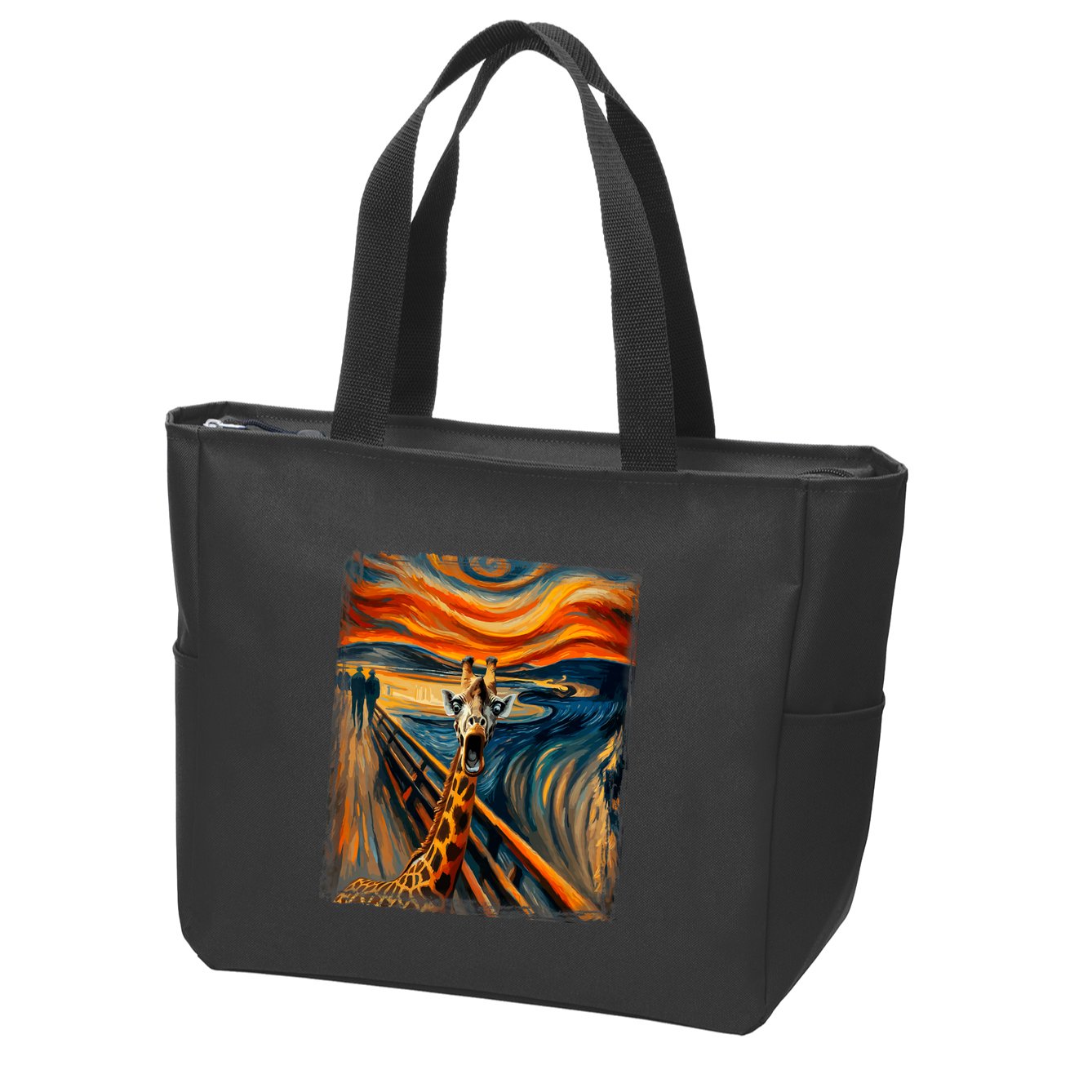 Artsy Scream For Giraffe Lovers Artistic Giraffe Zip Tote Bag