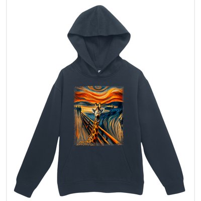 Artsy Scream For Giraffe Lovers Artistic Giraffe Urban Pullover Hoodie