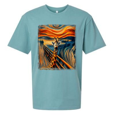 Artsy Scream For Giraffe Lovers Artistic Giraffe Sueded Cloud Jersey T-Shirt