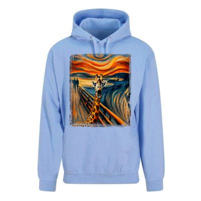 Artsy Scream For Giraffe Lovers Artistic Giraffe Unisex Surf Hoodie