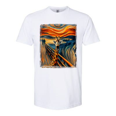 Artsy Scream For Giraffe Lovers Artistic Giraffe Softstyle CVC T-Shirt