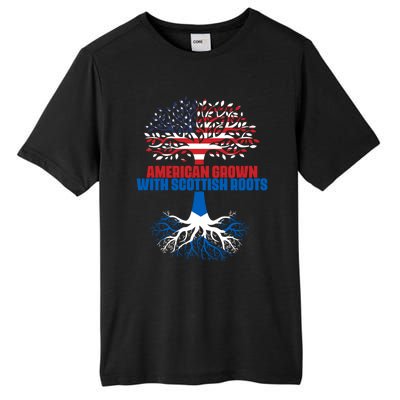 America Scotland Flag Half Scottish Half American Citizen Funny Gift Tall Fusion ChromaSoft Performance T-Shirt