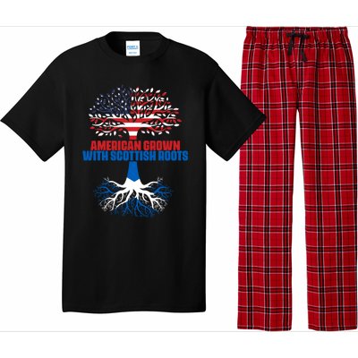 America Scotland Flag Half Scottish Half American Citizen Funny Gift Pajama Set