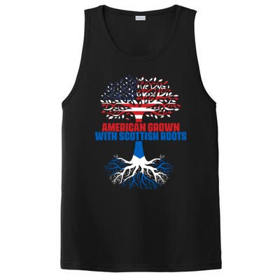 America Scotland Flag Half Scottish Half American Citizen Funny Gift PosiCharge Competitor Tank