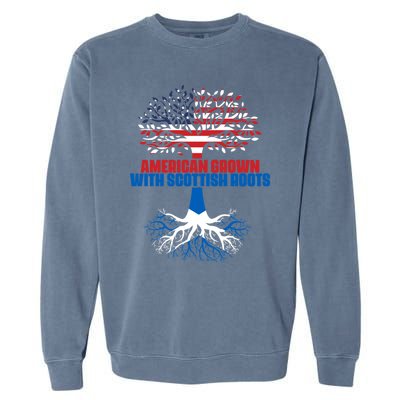 America Scotland Flag Half Scottish Half American Citizen Funny Gift Garment-Dyed Sweatshirt