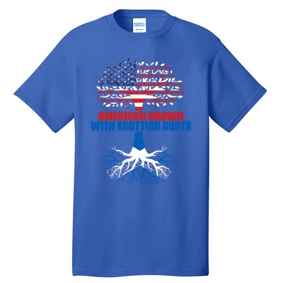 America Scotland Flag Half Scottish Half American Citizen Funny Gift Tall T-Shirt