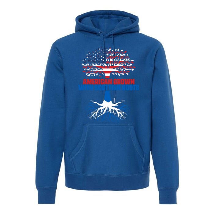 America Scotland Flag Half Scottish Half American Citizen Funny Gift Premium Hoodie