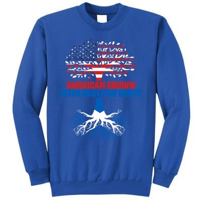 America Scotland Flag Half Scottish Half American Citizen Funny Gift Tall Sweatshirt