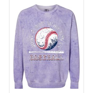 American Sport Fan Baseball Lover Batter Baseball Colorblast Crewneck Sweatshirt