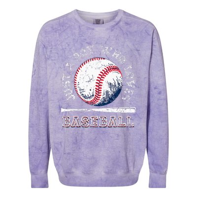 American Sport Fan Baseball Lover Batter Baseball Colorblast Crewneck Sweatshirt