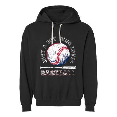 American Sport Fan Baseball Lover Batter Baseball Garment-Dyed Fleece Hoodie