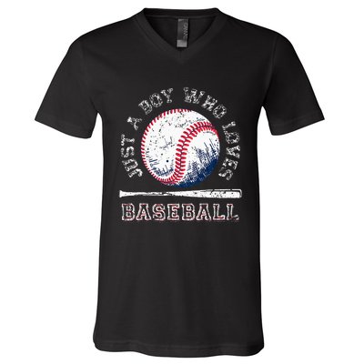 American Sport Fan Baseball Lover Batter Baseball V-Neck T-Shirt