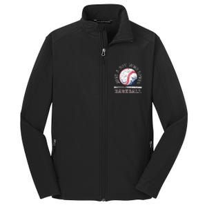 American Sport Fan Baseball Lover Batter Baseball Core Soft Shell Jacket