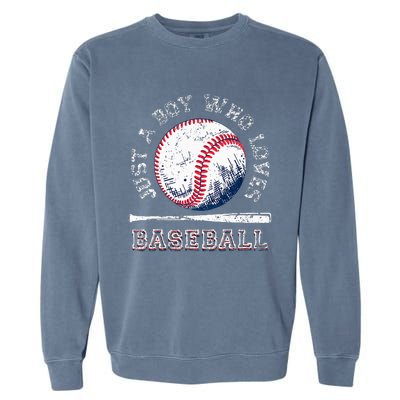 American Sport Fan Baseball Lover Batter Baseball Garment-Dyed Sweatshirt