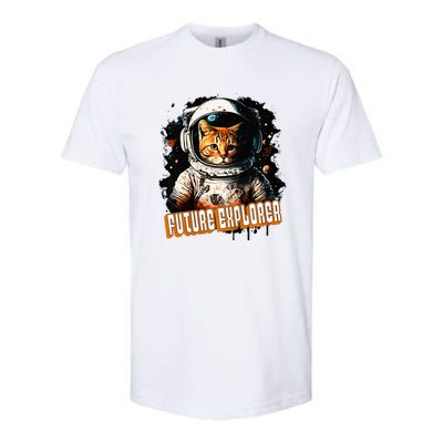 Astronaut Space Future Explorer Funny Cat Softstyle® CVC T-Shirt