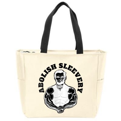 Abolish Sleevery Funny Abraham Lincoln Free The Sleeves Tank Top Zip Tote Bag
