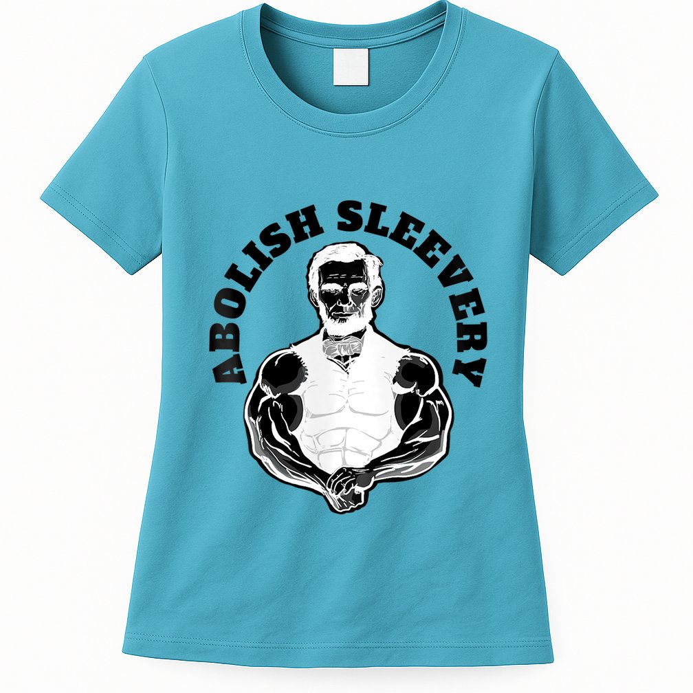 Abolish Sleevery Funny Abraham Lincoln Free The Sleeves Tank Top Womens T-Shirt
