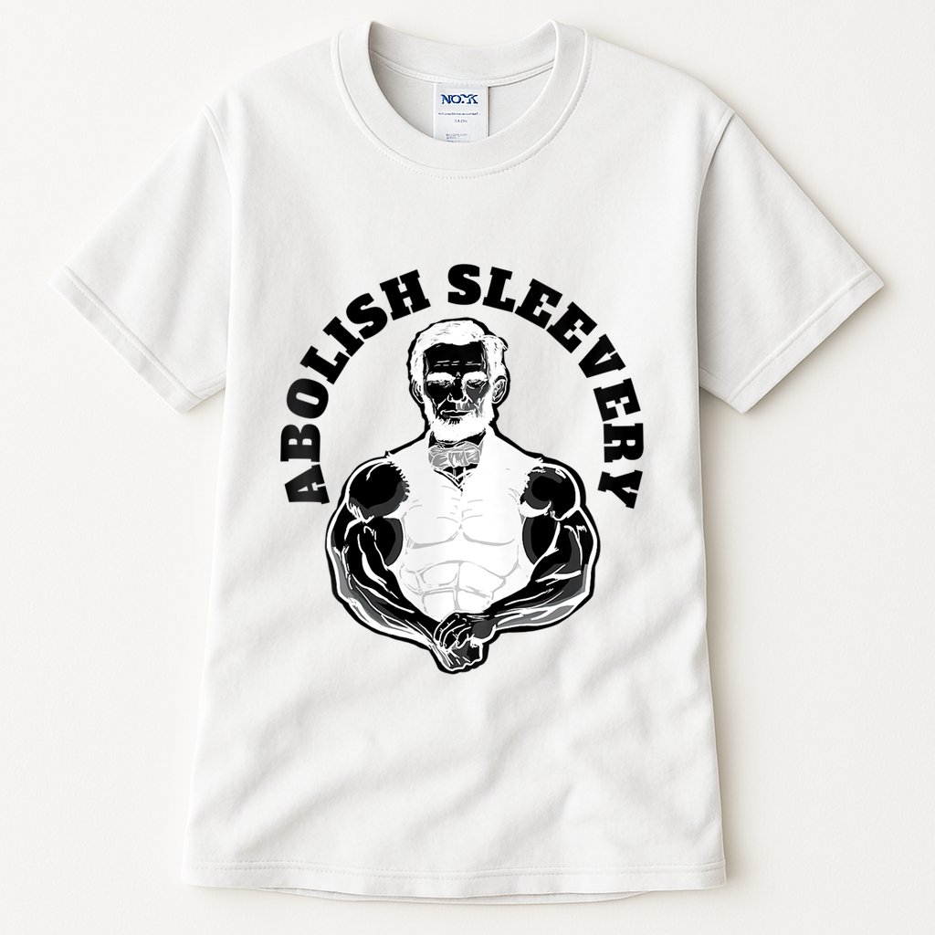 Abolish Sleevery Funny Abraham Lincoln Free The Sleeves Tank Top Tall T-Shirt