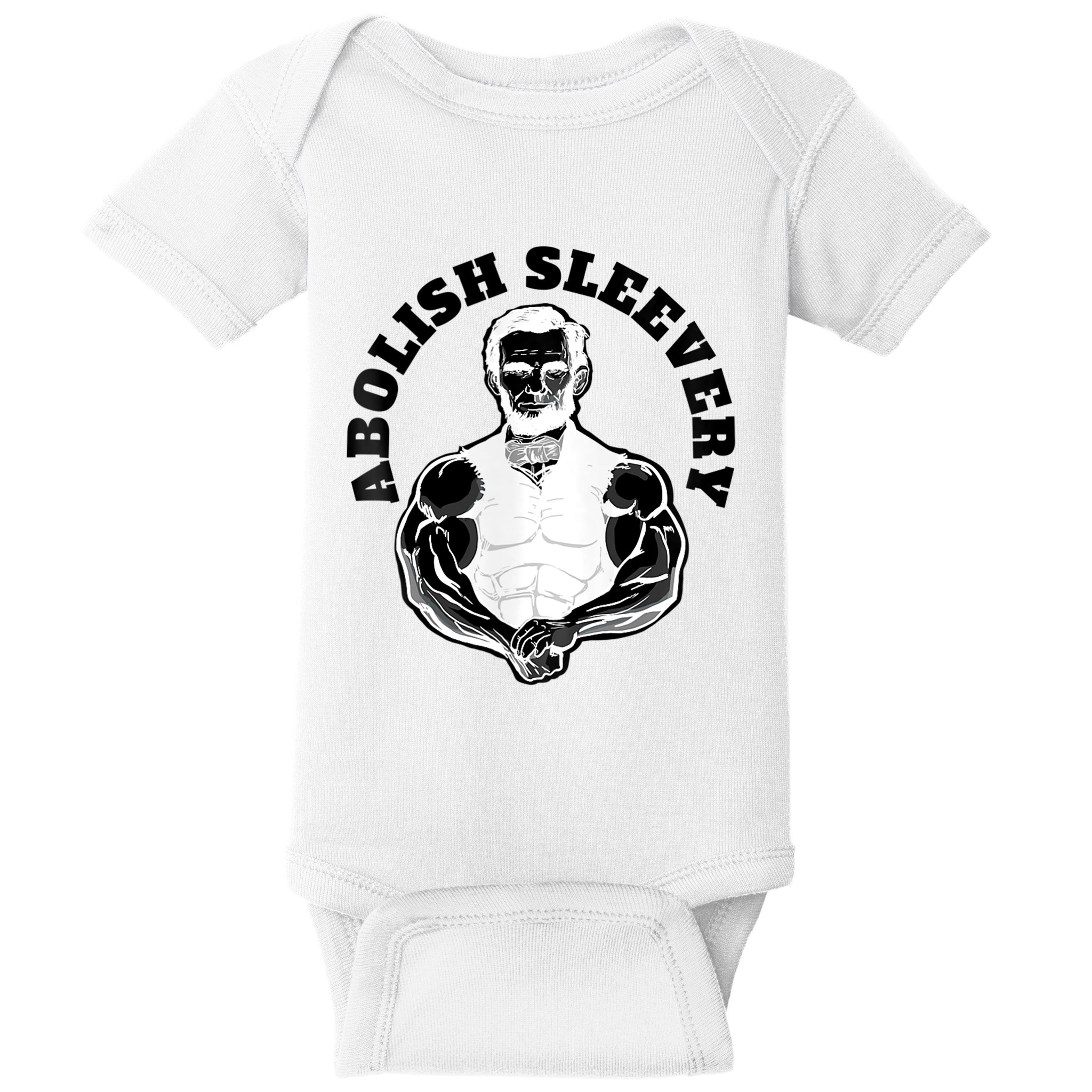 Abolish Sleevery Funny Abraham Lincoln Free The Sleeves Tank Top Baby Bodysuit