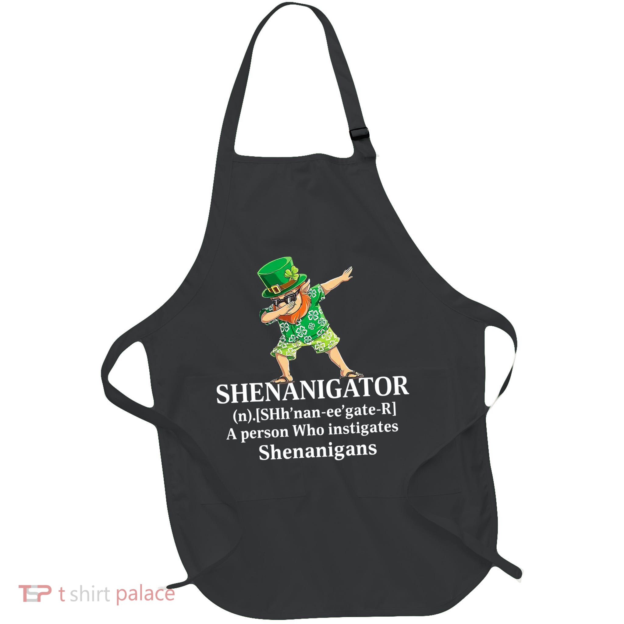 đAbbing Shenanigator Four Leaf Clover Saint Patrick Day Apron