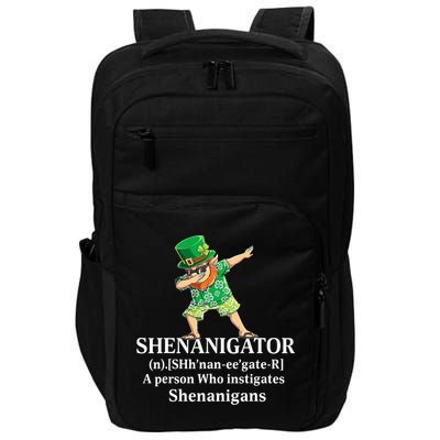 đAbbing Shenanigator Four Leaf Clover Saint Patrick Day Impact Tech Backpack