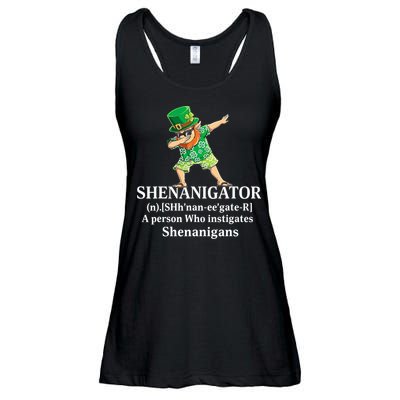 đAbbing Shenanigator Four Leaf Clover Saint Patrick Day Ladies Essential Flowy Tank