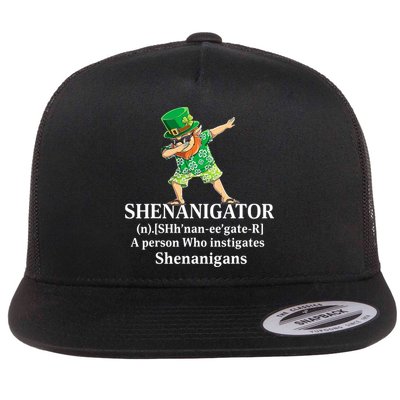 đAbbing Shenanigator Four Leaf Clover Saint Patrick Day Flatbill Hat