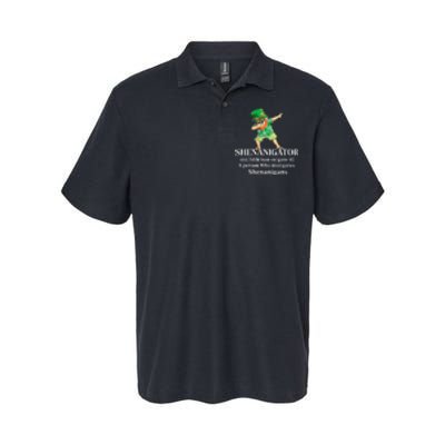 đAbbing Shenanigator Four Leaf Clover Saint Patrick Day Softstyle Adult Sport Polo